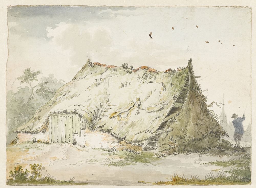 Bouwvallige boerderij (1782 - 1837) by Pieter Bartholomeusz Barbiers
