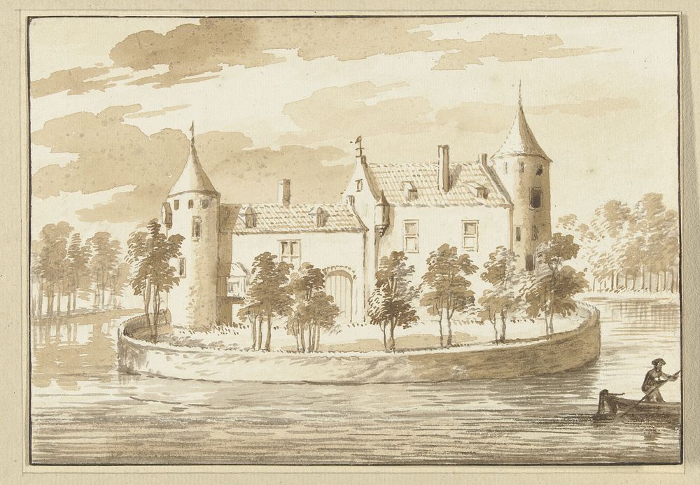 Huis te Baarsdorp op Zuid-Beveland (1685 - 1735) by Abraham Rademaker