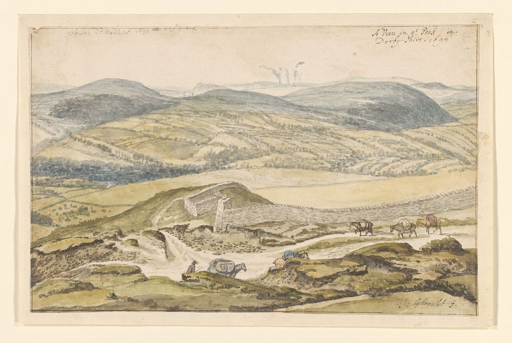 Gezicht op de bergen van High Peak in Derbyshire (1699) by Jan Siberechts