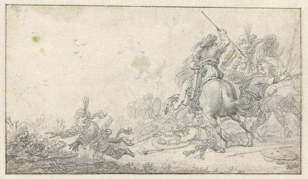 Ruitergevecht (1635 - 1645) by Pieter Cornelisz Verbeeck