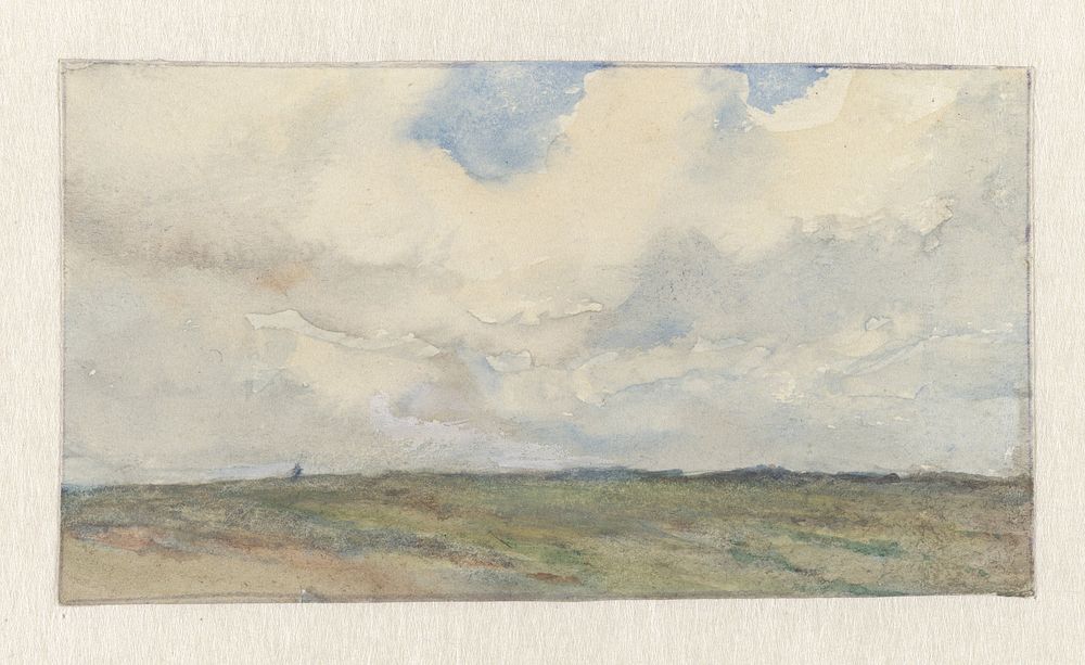 Duinlandschap bij storm (1872 - 1944) by Frans Smissaert
