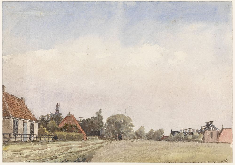 Gezicht op Schiermonnikoog (1875) by Jan Daniël Cornelis Carel Willem baron de Constant Rebecque