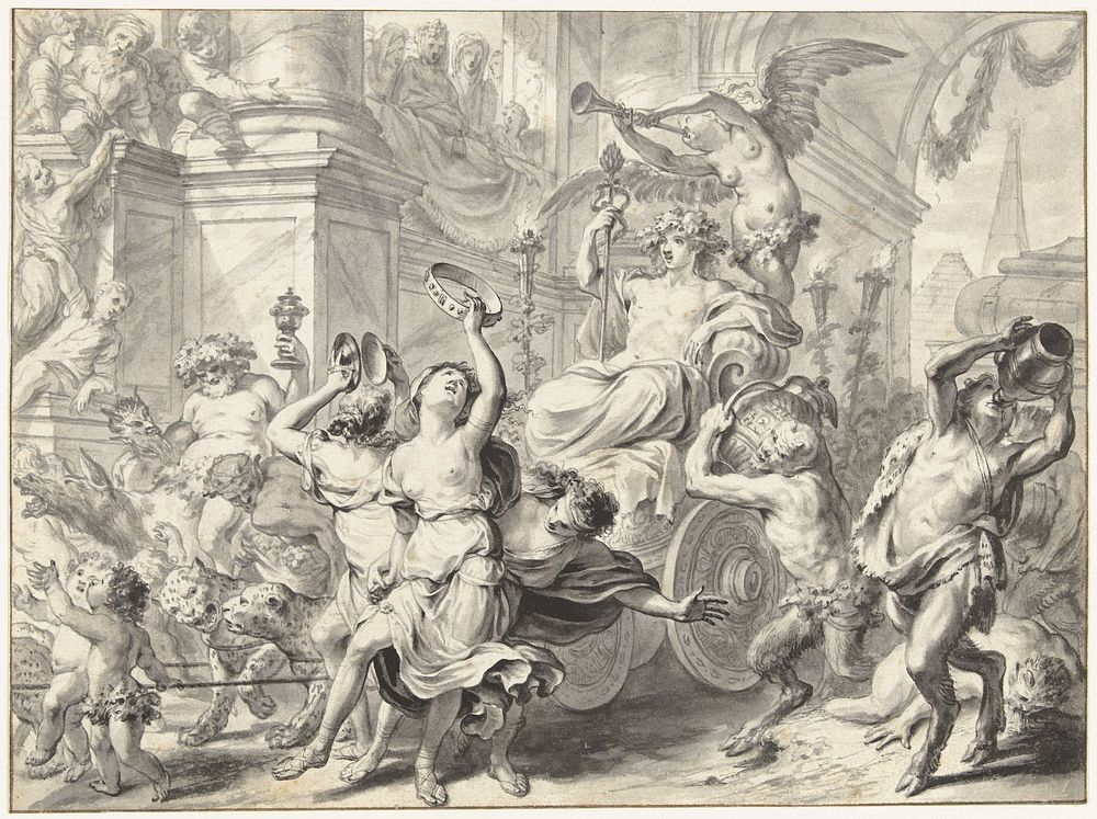 Triomf van Bacchus (1659 - 1700) by Godfried Maes