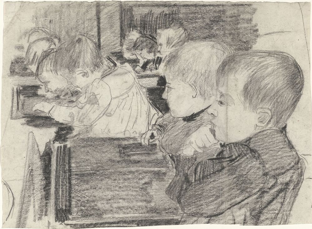 Schoolklas (1874 - 1945) by Carel Adolph Lion Cachet