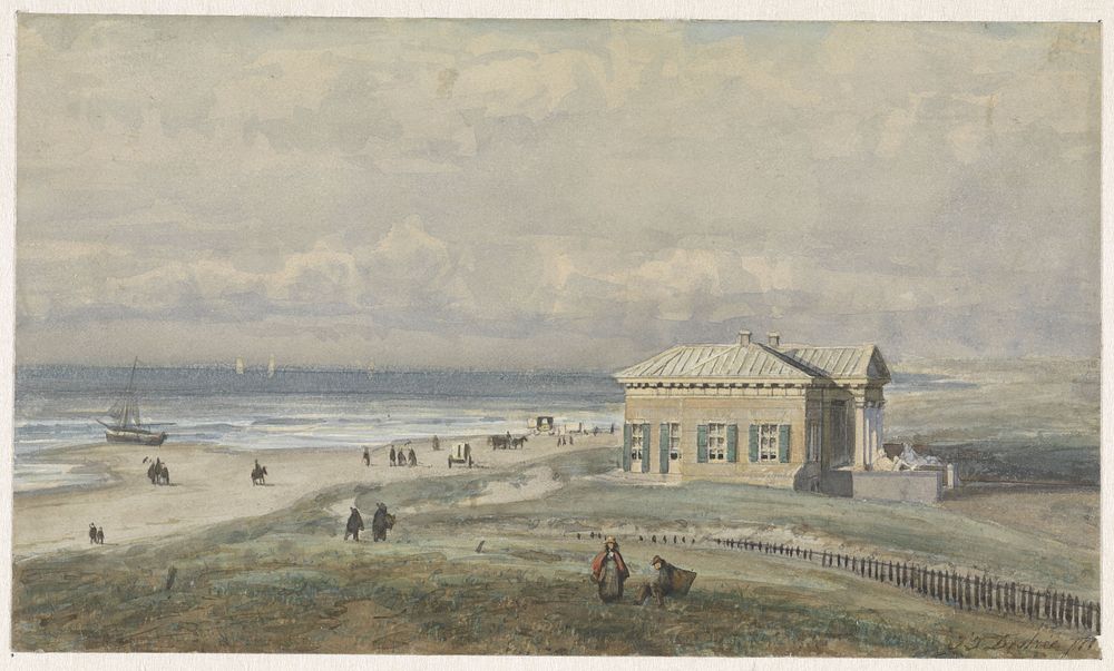 Paviljoen van Wied te Scheveningen (1877) by Johannes Josephus Destree