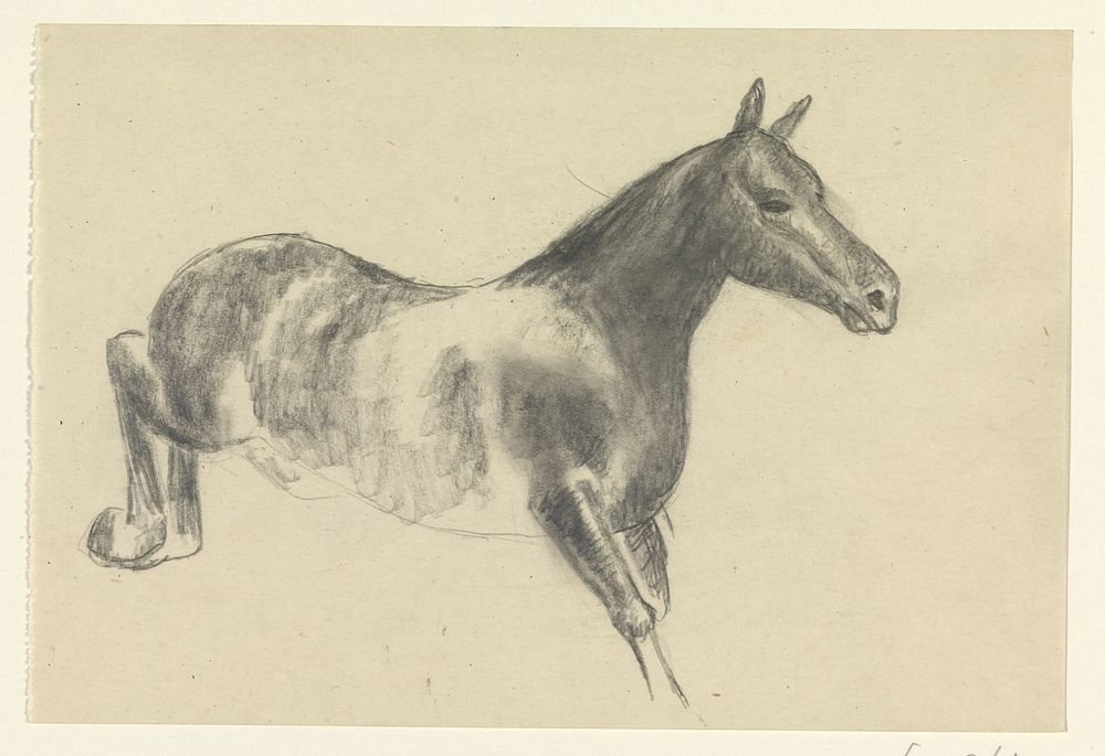 Bokkend paard (1891 - 1941) by Leo Gestel