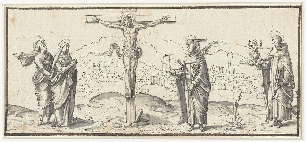 Christus aan het kruis (1550 - 1599) by anonymous
