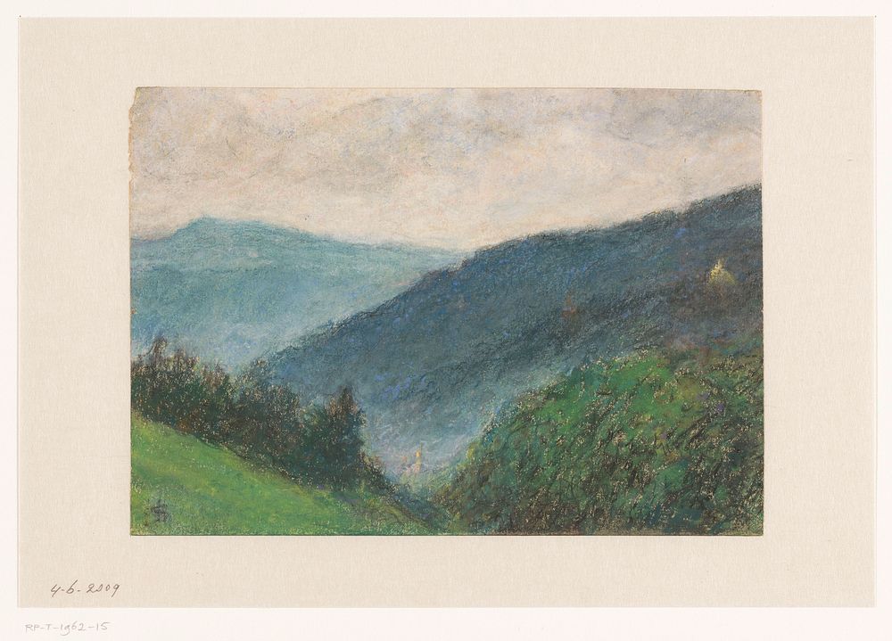 Heuvellandschap bij Baden-Baden (1916) by Carel Nicolaas Storm van s Gravesande