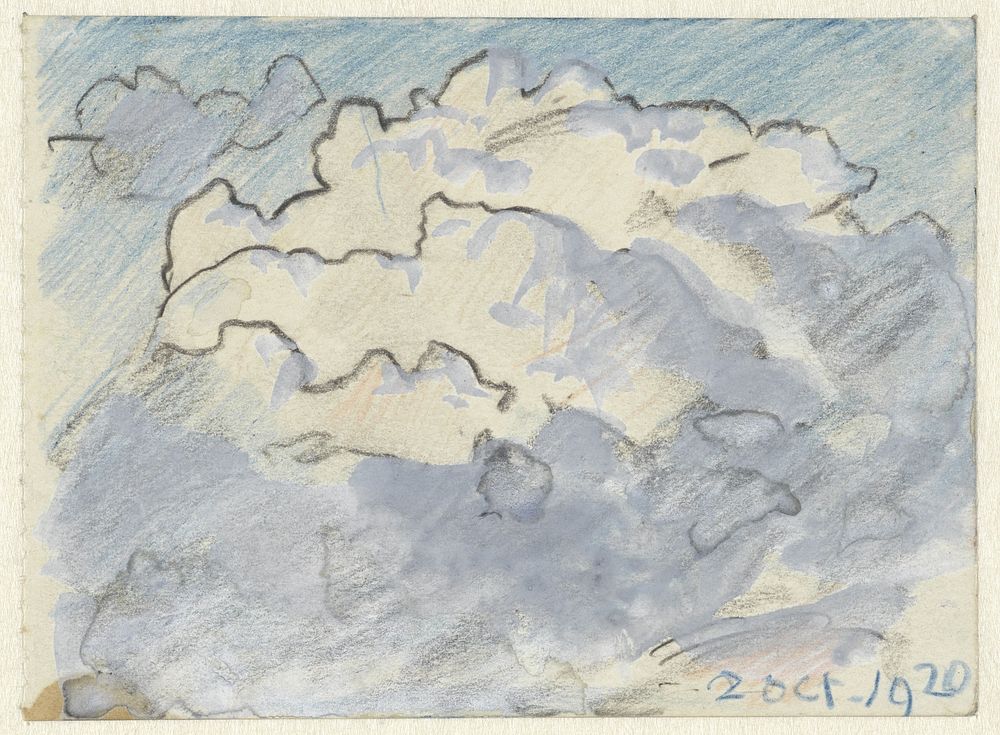 Wolkenstudie (1920) by Adolf le Comte
