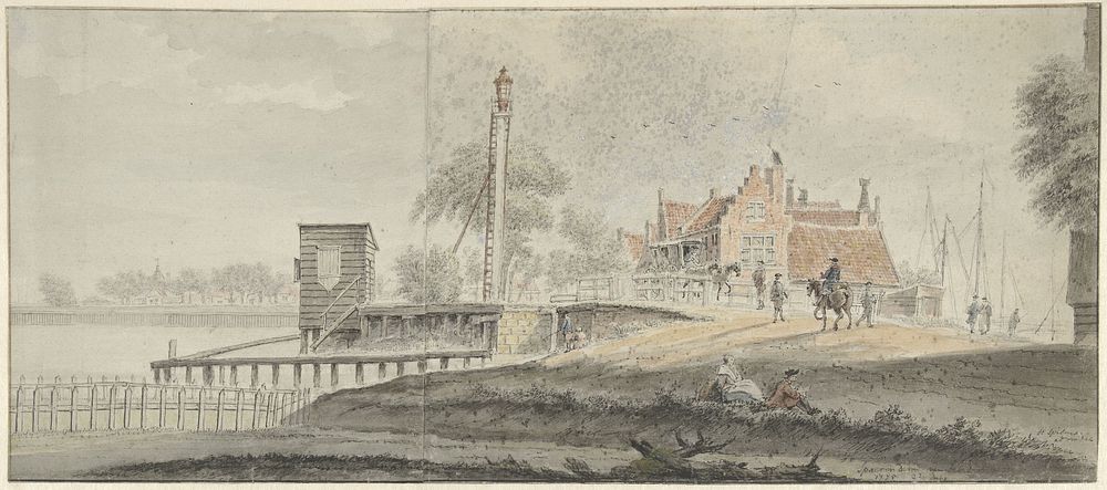 De sluis te Spaarndam (1775) by Hendrik Spilman