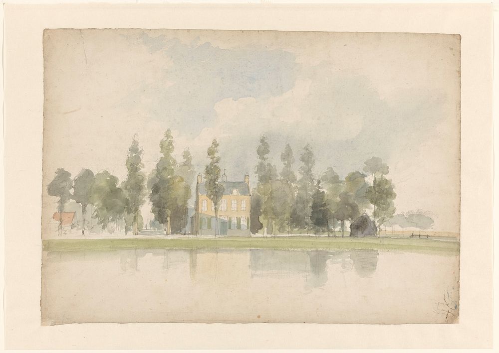 Huis aan de Vliet te Voorburg (1827 - 1897) by Lodewijk Johannes Kleijn