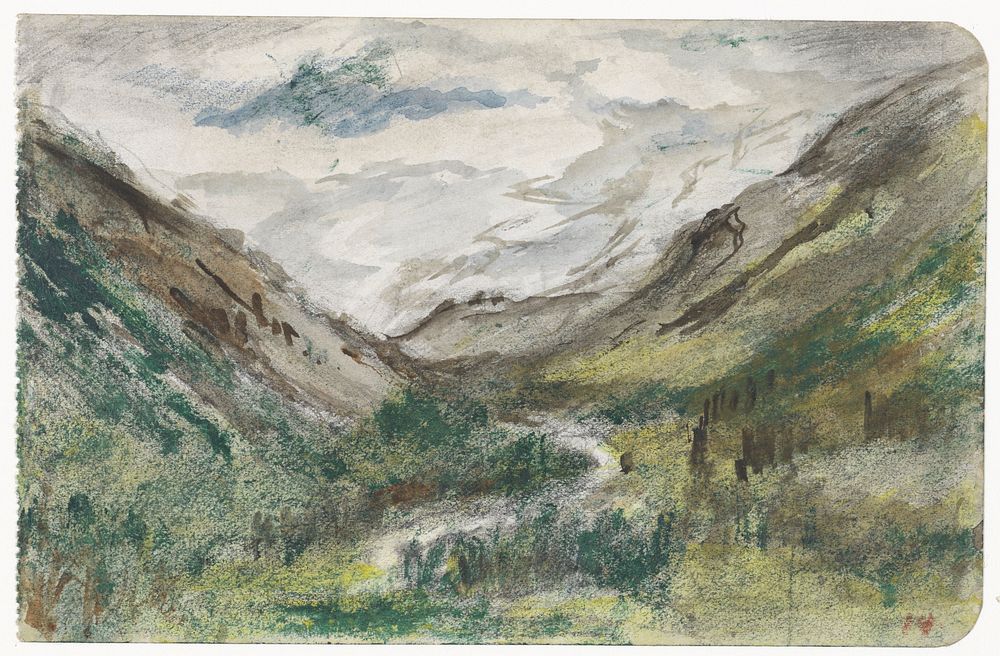 Dal met begroeide bergen (1834 - 1911) by Jozef Israëls
