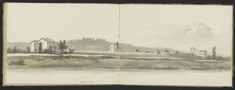 Gezicht op Monte Mario te Rome (c. 1808 - c. 1857) by Abraham Teerlink