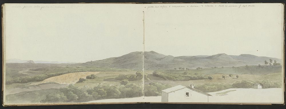 Gezicht vanaf de poort van Celleno (c. 1808 - c. 1857) by Abraham Teerlink