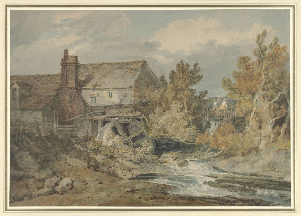 Watermill near a Flowing Brook (1795 - 1797) by Joseph Mallord William Turner