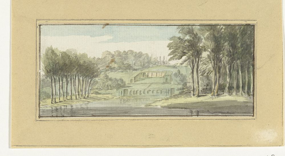 Landschap met water op de voorgrond (1779 - 1819) by Pieter Gaal