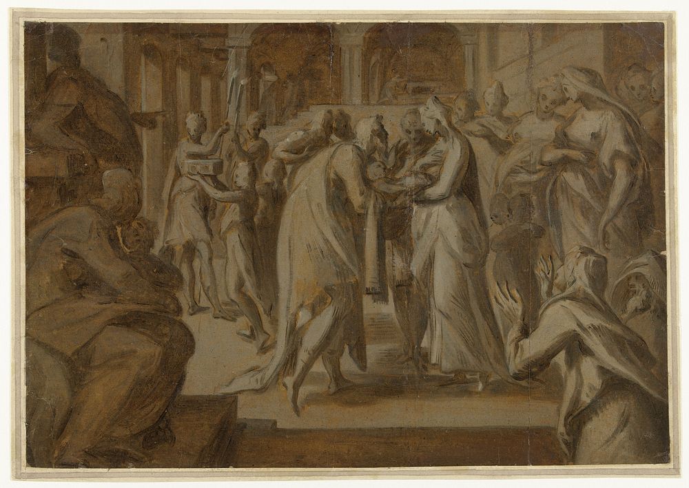 Presentatie van Christus in de tempel (1542 - 1583) by Anthonie Blocklandt