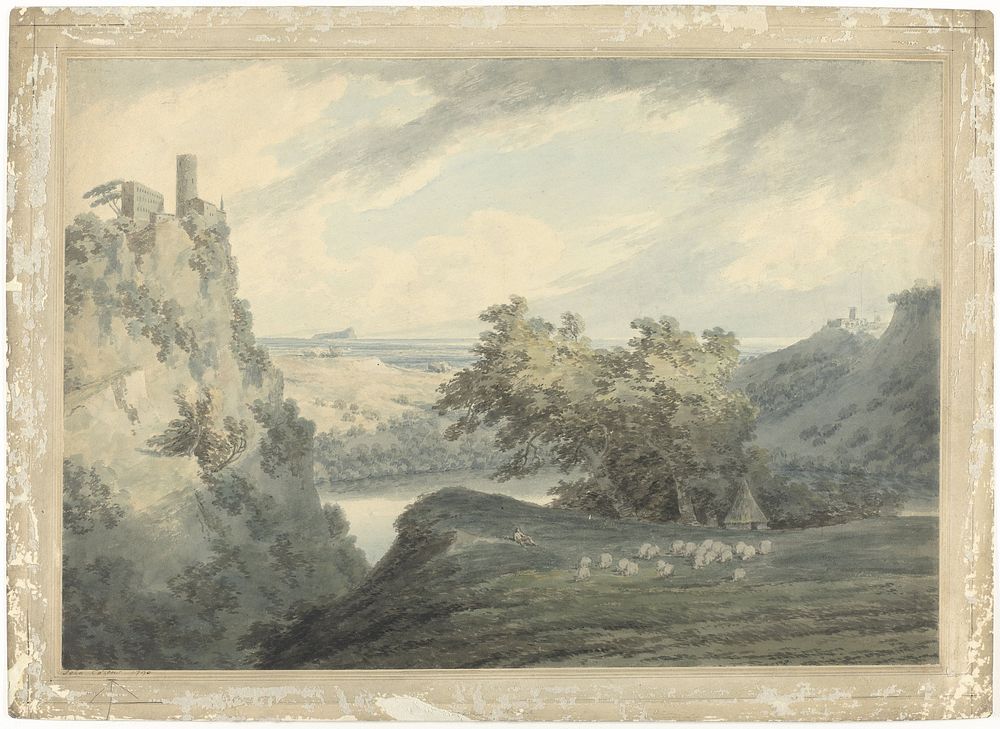 Italian Mountainous Landscape with Lake Nemi (1790) by John Robert Cozens