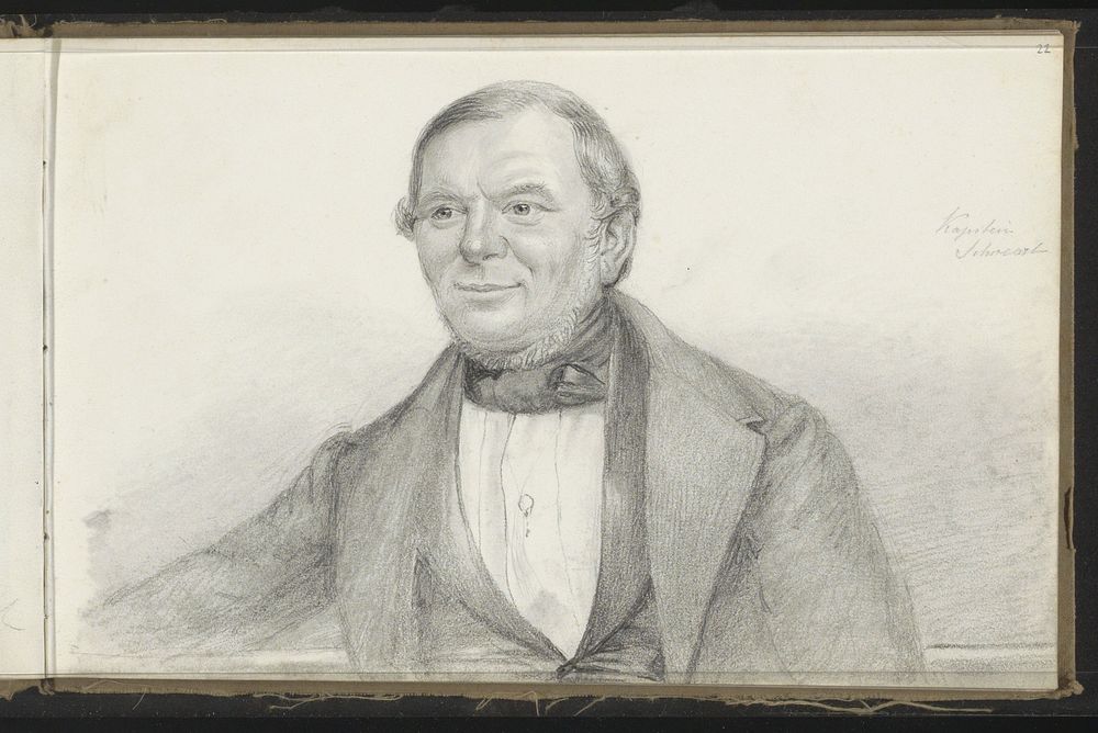 Portret van een kapitein (c. 1848 - c. 1854) by Christian Heinrich Gottlieb Steuerwald