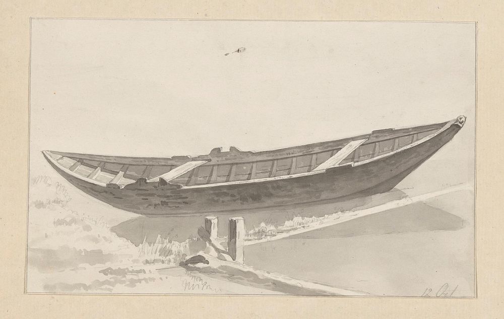 Studies van een sloep (1820 - 1872) by Hendrik Abraham Klinkhamer