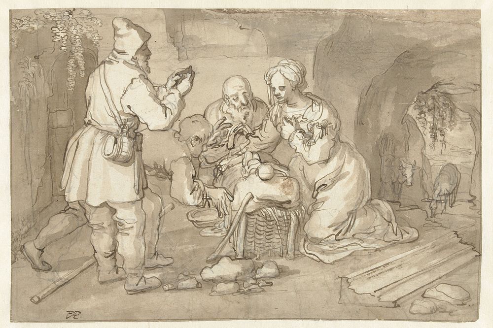 Aanbidding der herders (1578 - 1628) by Pieter Cornelisz van Rijck