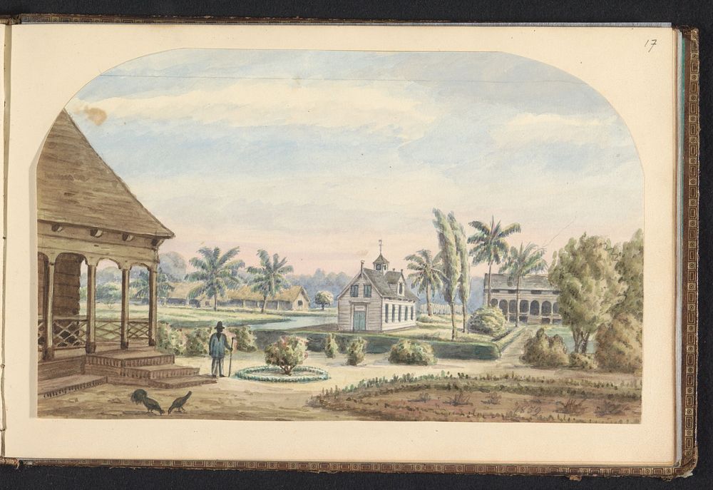 Gezicht op de suikerplantage Zorg en Hoop (1859) by Jacob Marius Adriaan Martini van Geffen