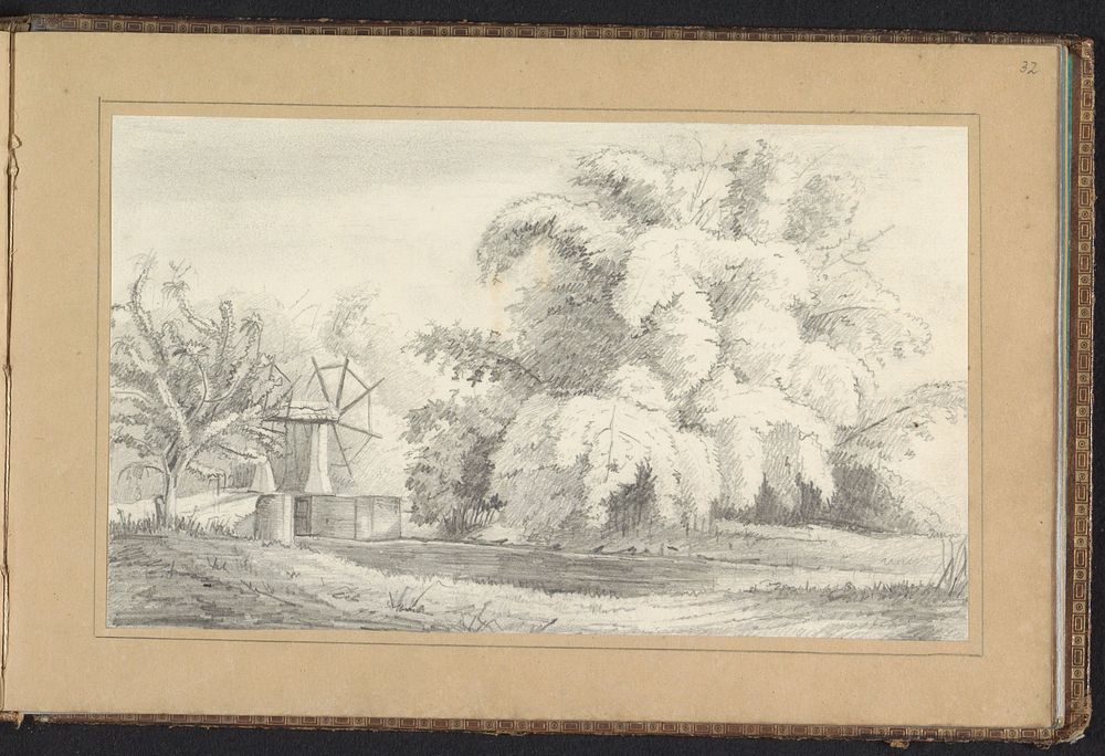 De sluis van plantage Ellen aan de Commewijne rivier (1852) by Jacob Marius Adriaan Martini van Geffen