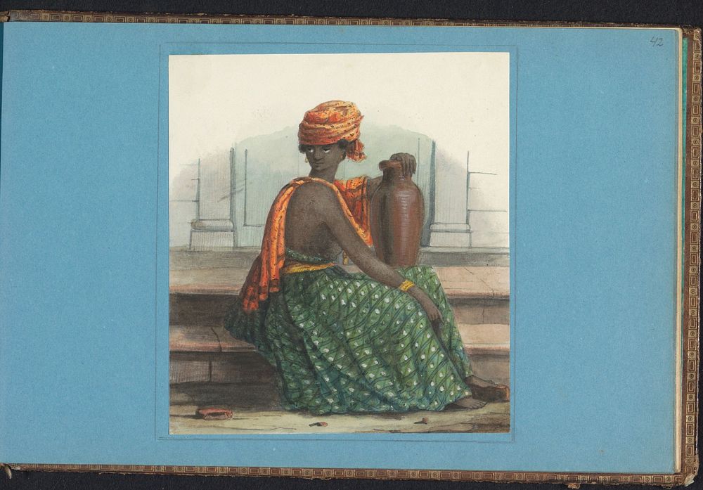 Vrouw in koto misi (in or after c. 1850 - in or before c. 1860) by Jacob Marius Adriaan Martini van Geffen