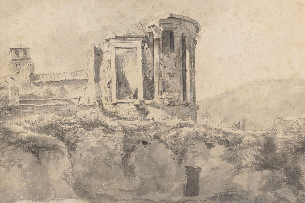 View of the Temple of Vesta at Tivoli (c. 1636 - c. 1644) by Jan Asselijn