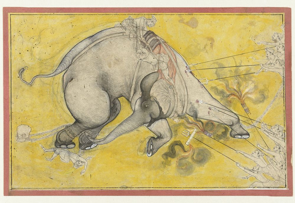 Het temmen van de wilde olifant (c. 1725 - c. 1745) by anonymous