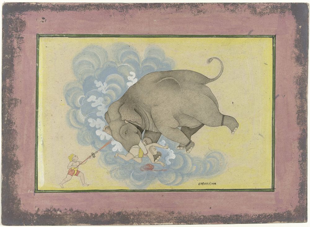 Wilde olifant (1740 - 1760) by anonymous
