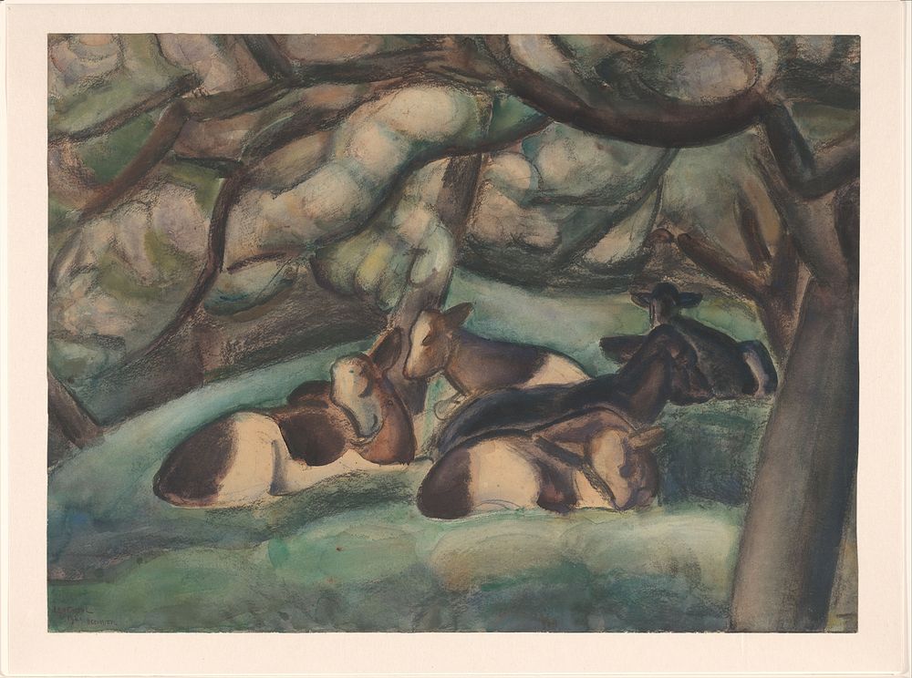 Koeien in de Beemster (1921) by Leo Gestel