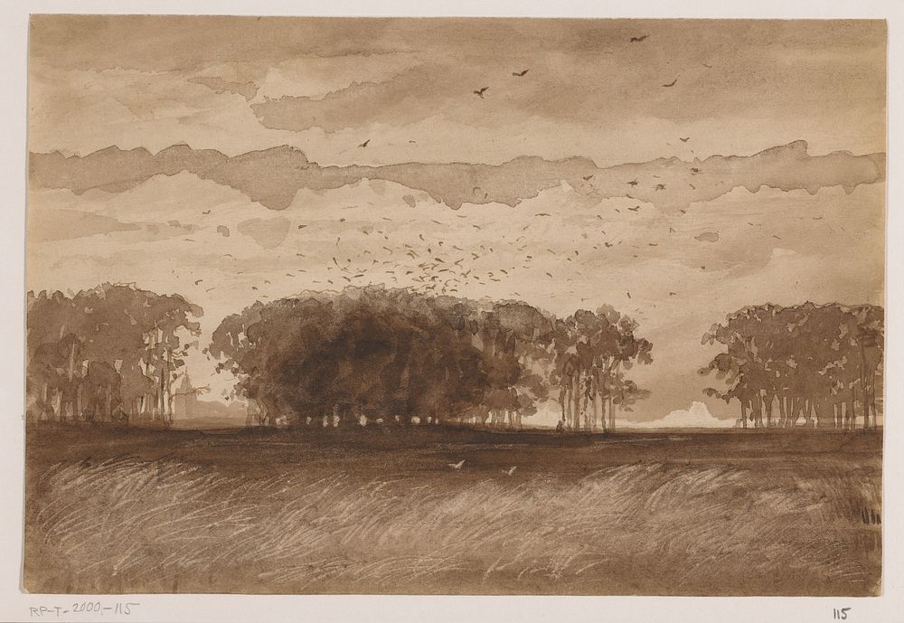 Roekenkolonie in Noord-Brabant (1842) by Johannes Tavenraat