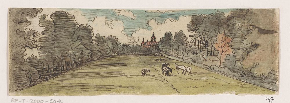 Weide met vee (1840 - 1880) by Johannes Tavenraat
