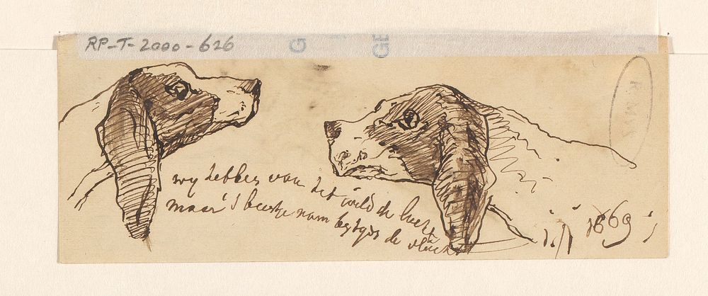 Jachthonden (1869) by Johannes Tavenraat