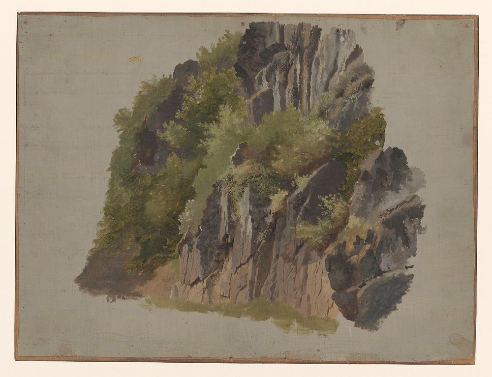Rotsen en begroeiing (c. 1840) by Johannes Tavenraat