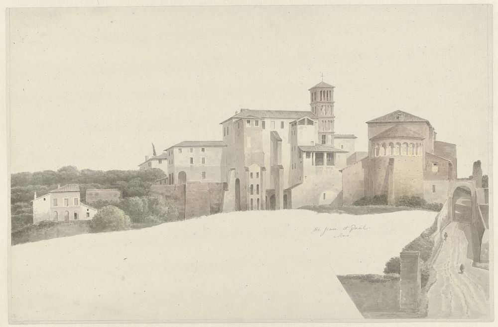 Basilica and Monastery of Santi Giovanni e Paolo in Rome (c. 1809 - c. 1812) by Josephus Augustus Knip