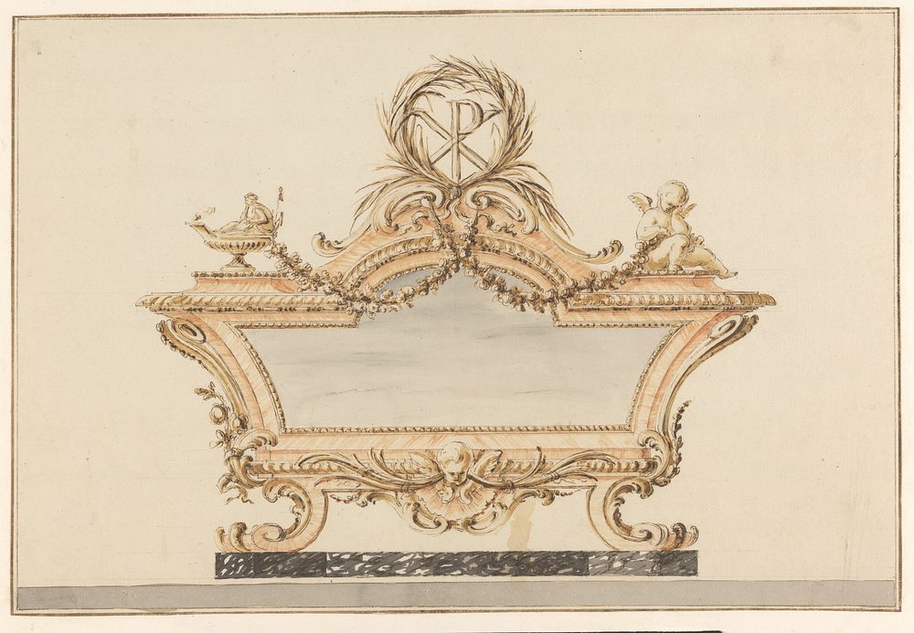 Ontwerp voor een reliekschrijn (c. 1770 - c. 1775) by Luigi Valadier