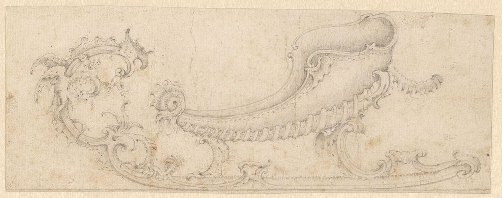 Ontwerp voor een slede in rococo-stijl (c. 1750) by anonymous