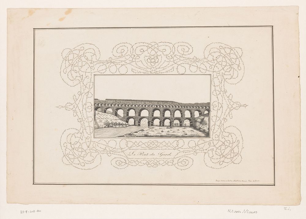 Pont du Gard bij Nîmes (1750 - 1850) by anonymous