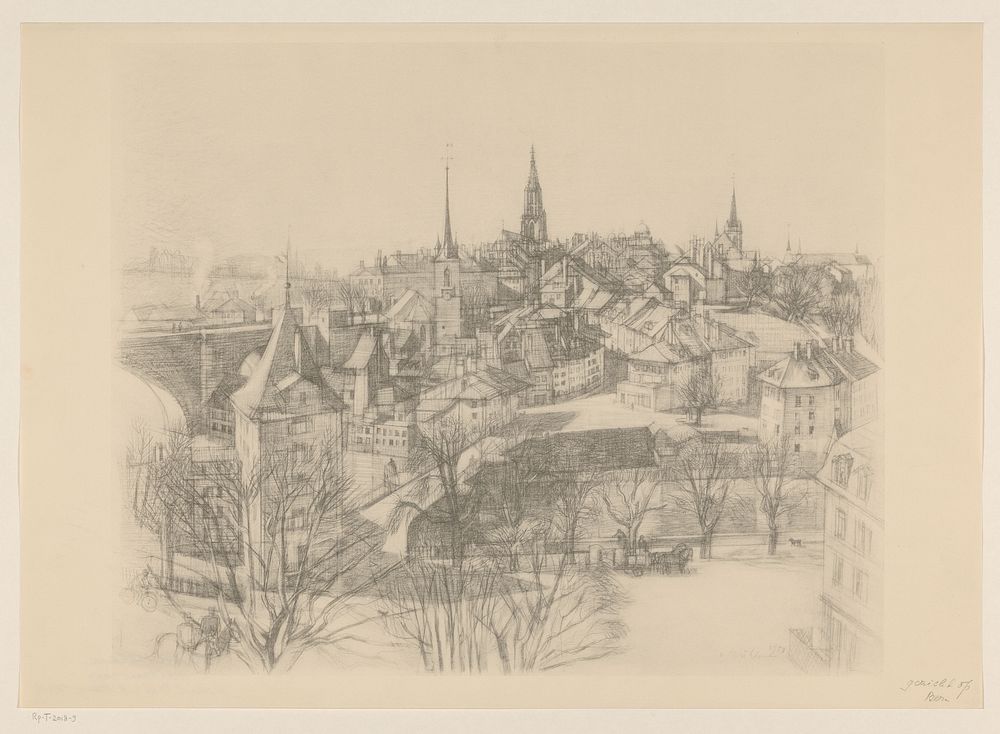 Gezicht op Bern (1953) by Max von Mühlenen