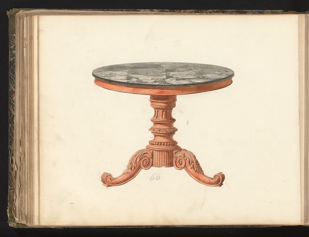 Ontwerp voor een salontafel (c. 1825 - c. 1839) by anonymous