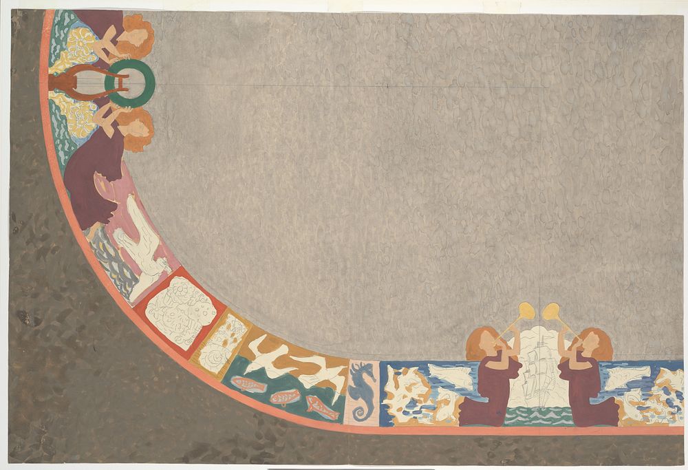 Ontwerp deel tapijt (c. 1938) by Leo Gestel