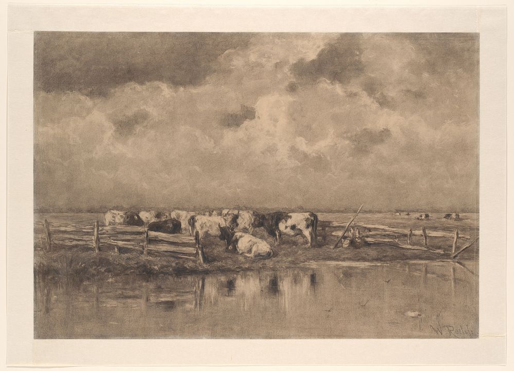 Melkbocht aan de Schie (c. 1889) by Willem Roelofs I