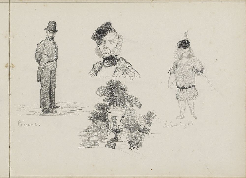 Engelse politieman en jongen (1858) by Gerrit Postma