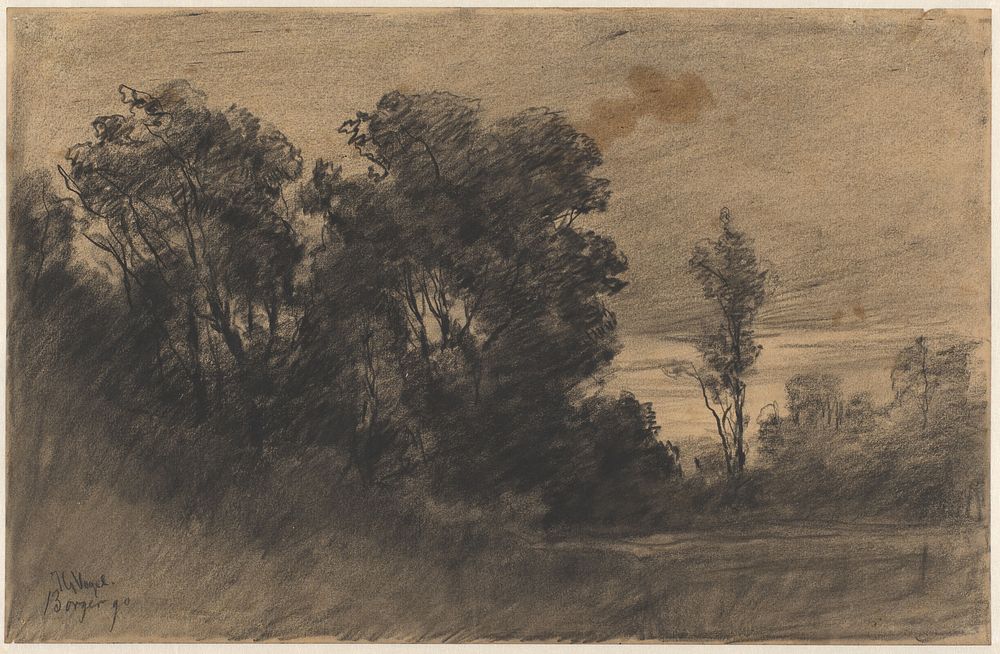 Landschap te Borger (1890) by Johannes Gijsbert Vogel