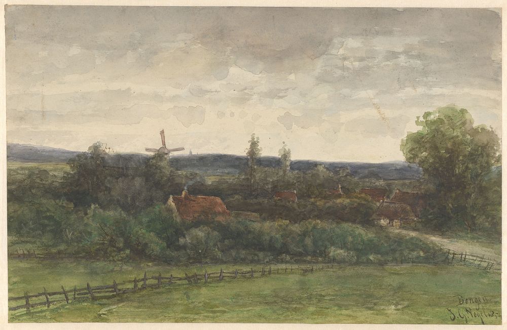 Landschap te Dongen (1854) by Johannes Gijsbert Vogel