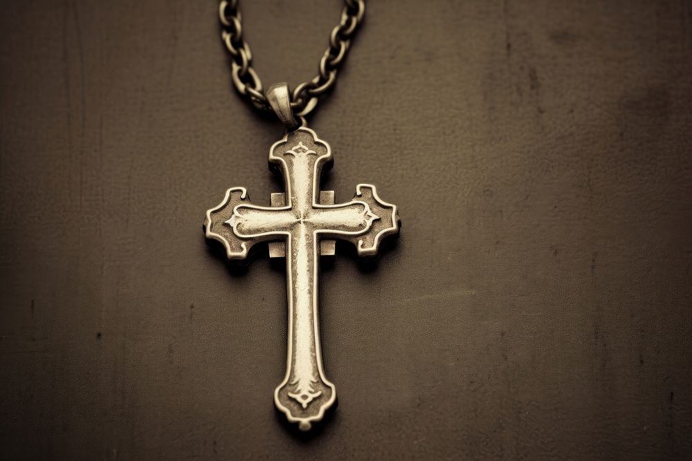 Vintage pendant cross crucifix symbol spirituality.