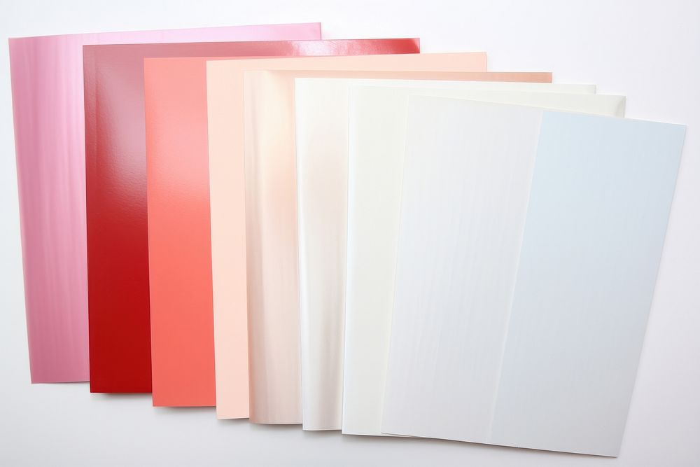 A4 Colored Paper set paper white background letterbox.