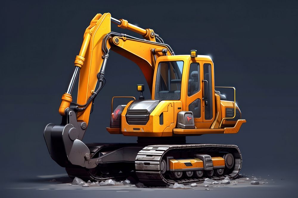 Excavator  demolition equipment. AI generated Image by rawpixel.